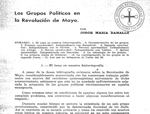 LOS GRUPOS POLITICOS EN LA REVOLUCION DE MAYO